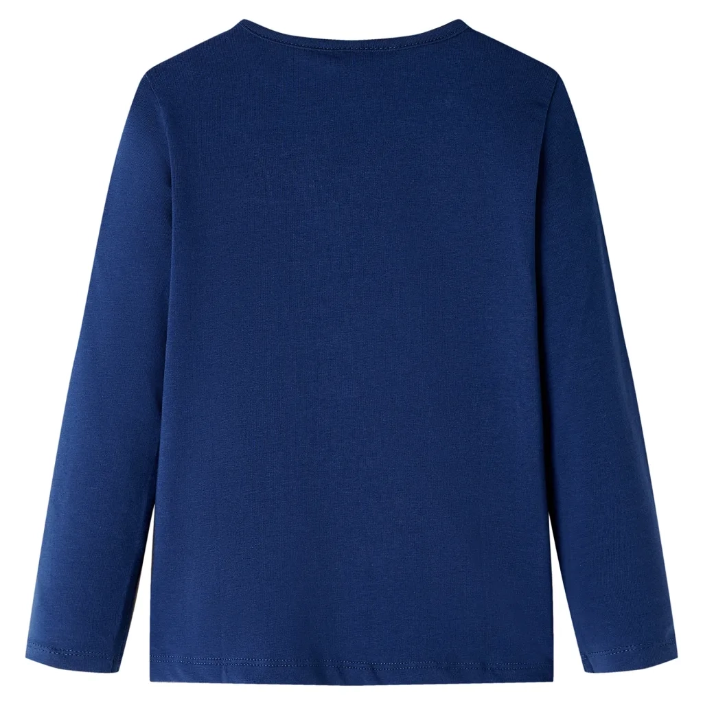 Maglietta per Bambini Maniche Lunghe Blu Marino 116 13596