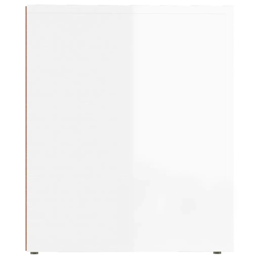 Comodino-Tavolino da notte Bianco Lucido 50x39x47 cm 768204