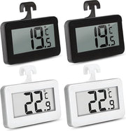 Termostato digitale per frigorifero - 4 pezzi di termometri con display LCD per cucina e congelatore