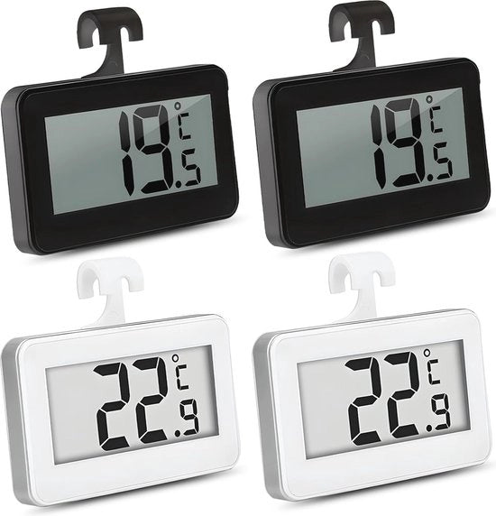 Termostato digitale per frigorifero - 4 pezzi di termometri con display LCD per cucina e congelatore