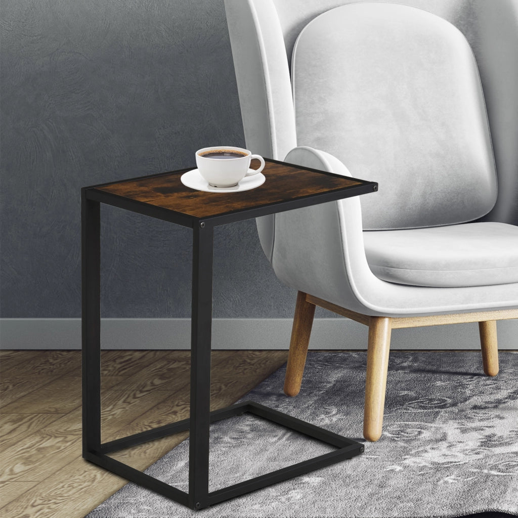 Tavolino da caff¨¨ a C ¨C Xylo ¨C metallo MDF marrone rustico 40,6x50,8x64,2 cm