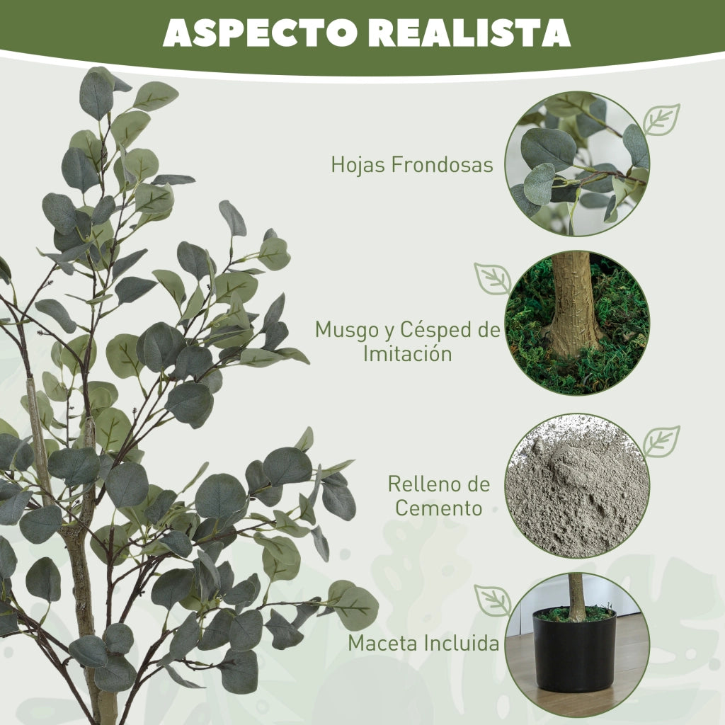 Pianta Artificiale Eucalipto ¨C Minimal ¨C Verde, Sintetico, 120 cm