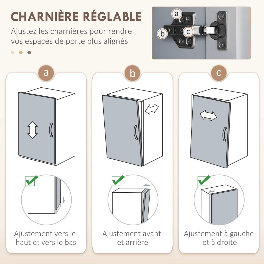 Armadio da Cucina con 4 Porte e Ripiani ¨C Minimal ¨C Grigio 170 cm