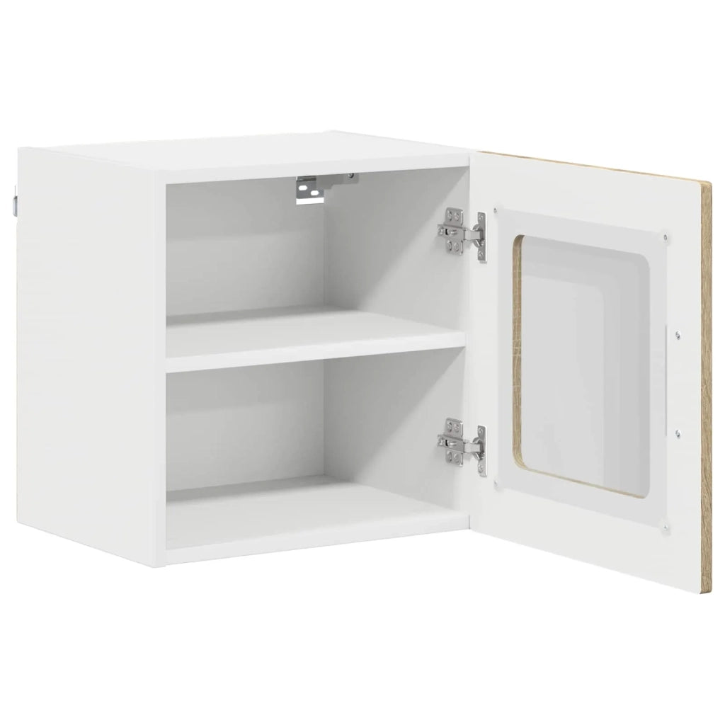 Pensile da cucina | Mobile in vetro da parete LUCCA Rovere Sonoma 40 x 31 x 40 cm