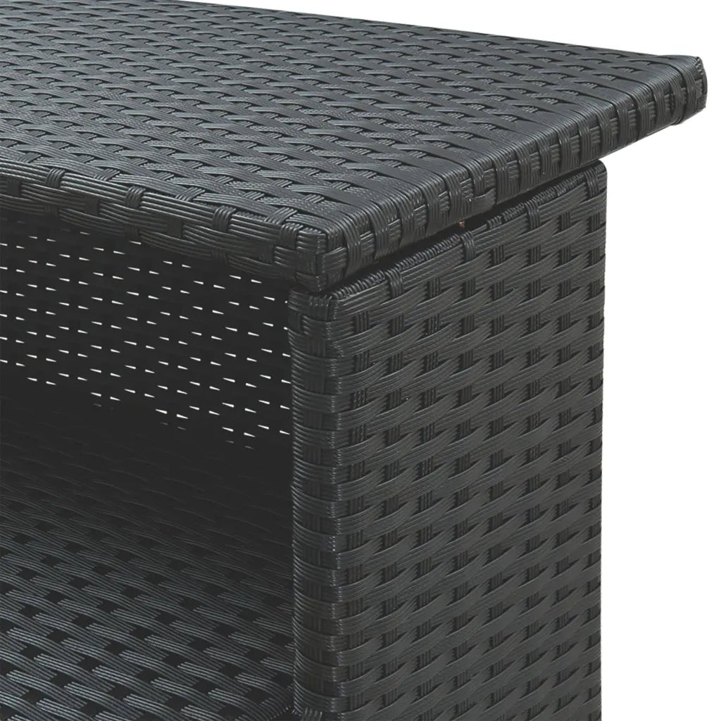 Set Bar da Giardino 5 pz con Cuscini in Polyrattan Nero 3261487