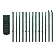 Recinzione da Giardino | Recinzione Euro in Acciaio 25x1,2 m Verde