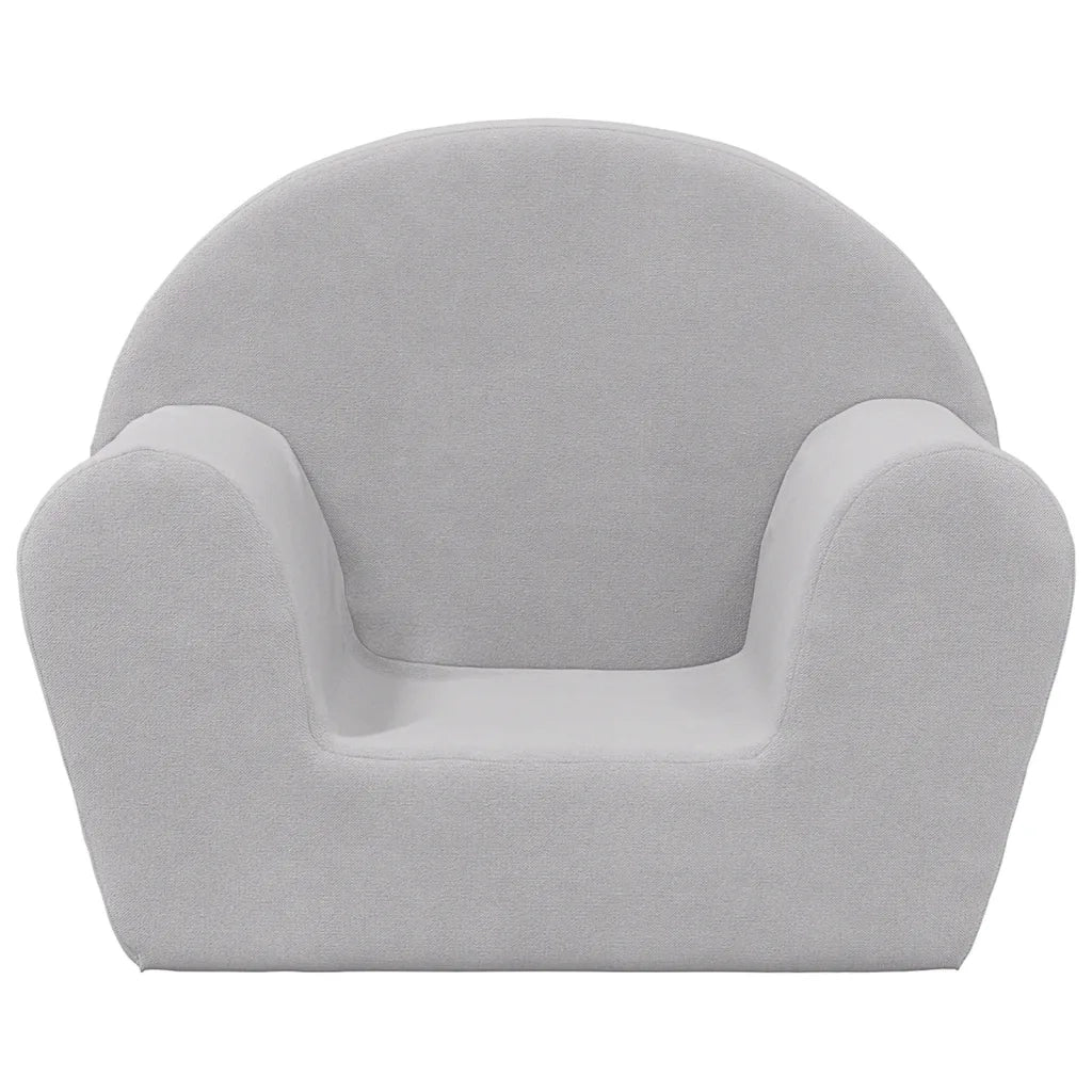 Divano per Bambini Grigio Chiaro in Morbido Peluche 356981