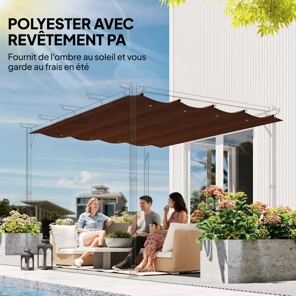 Tenda da Sole per Pergola ¨C Minimal ¨C Grigio 3x2 m