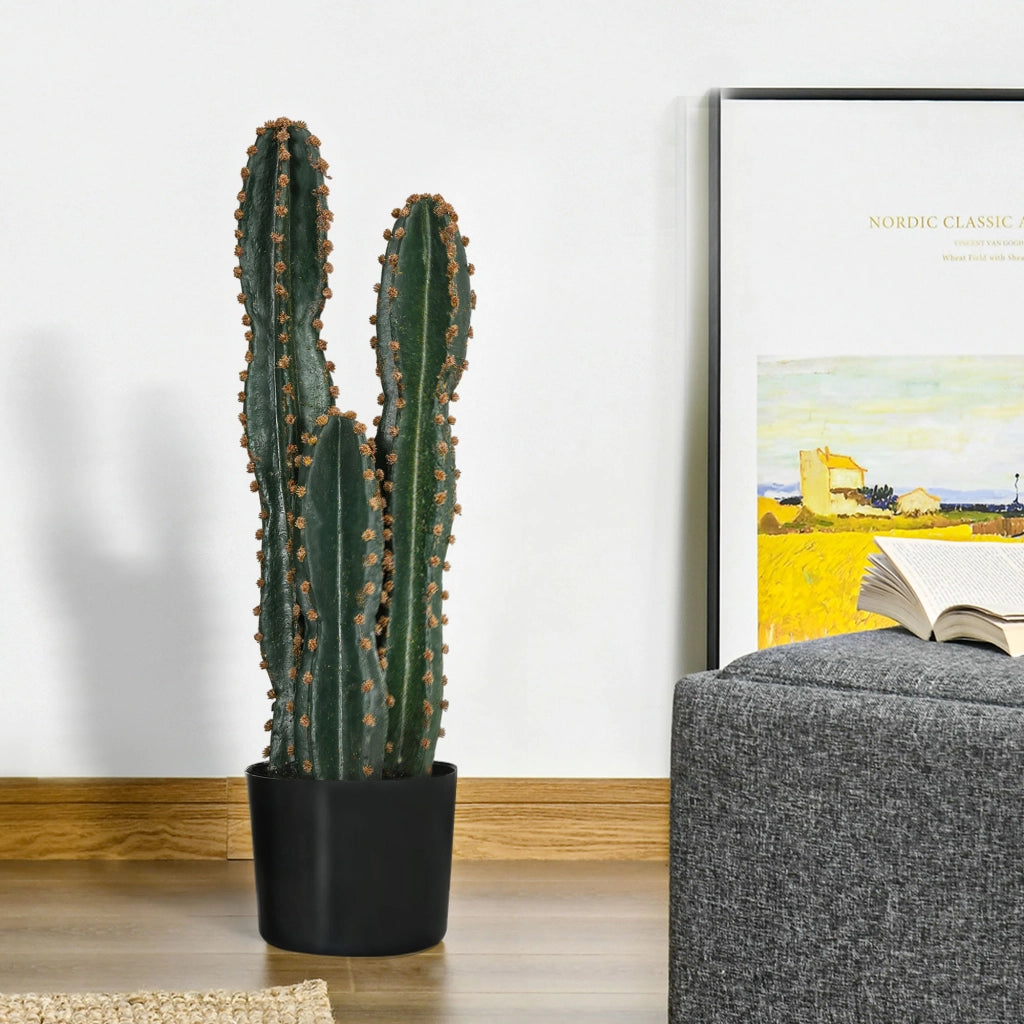 Pianta artificiale grande cactus realistica ¨C Minimal ¨C verde 17x60 cm