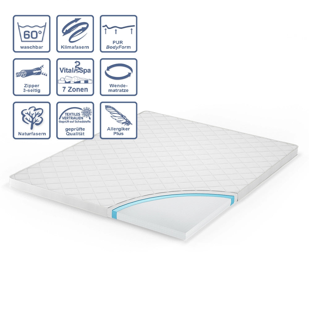 Vitalispa Сoprimaterasso Bianco 180 x 200 cm