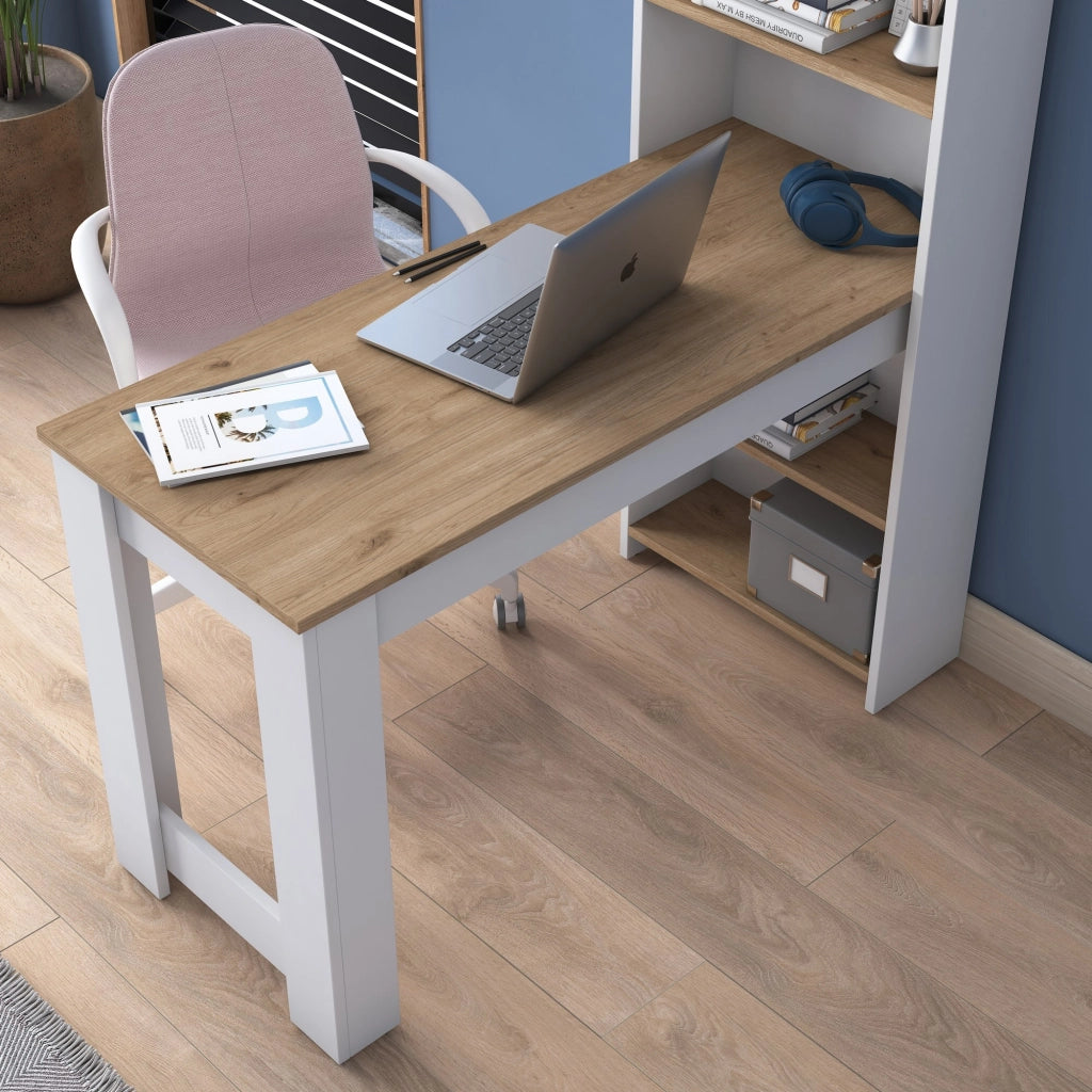 Cervaro, Scrivania 5 Ripiani, 120x54x154h cm Marrone Rovere