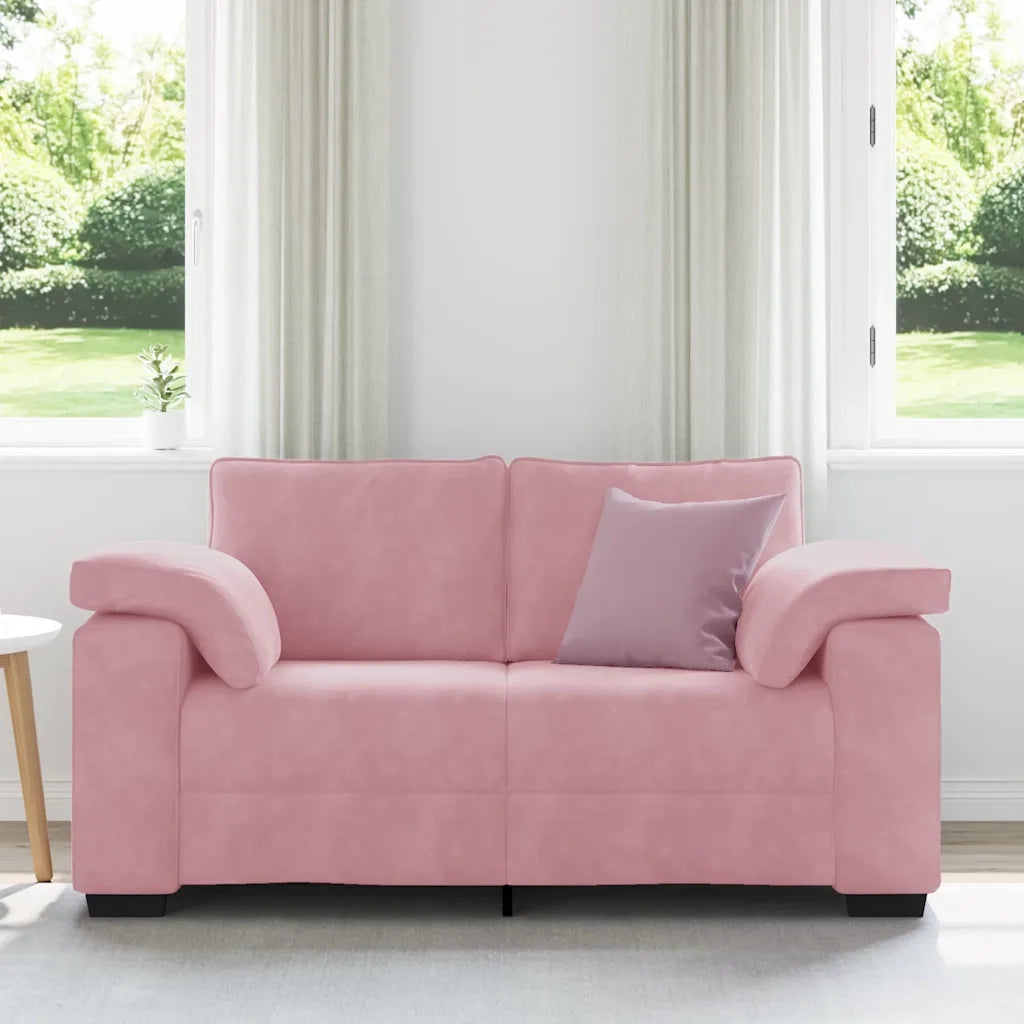Divano Divanetto Rosa 160x77x82 cm in Velluto 4105260