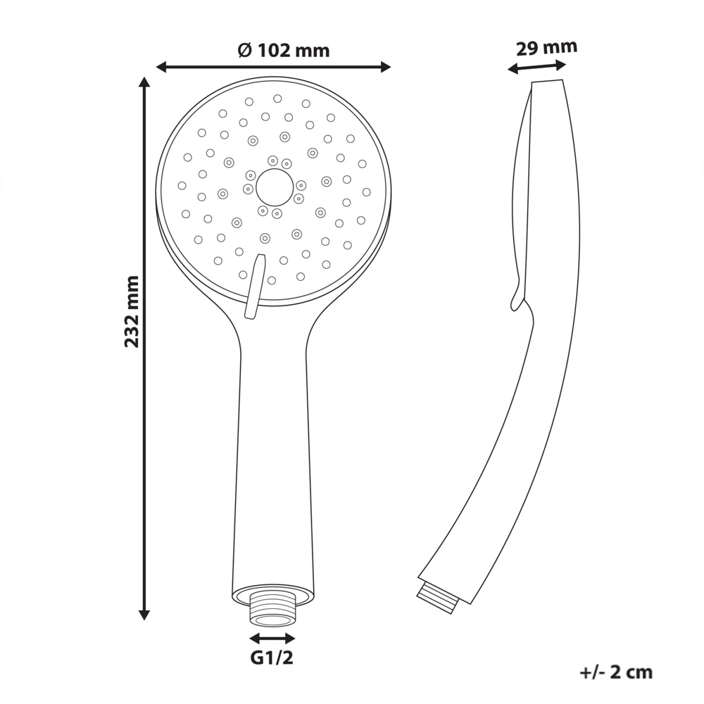 Set doccia con tubo flessibile 3 modalità di spruzzo Metallo Oro stile moderno