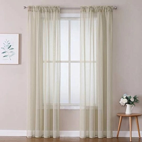 Vetrata a Corda - Vetrati - 140x280cm - beige - 2 pezzi