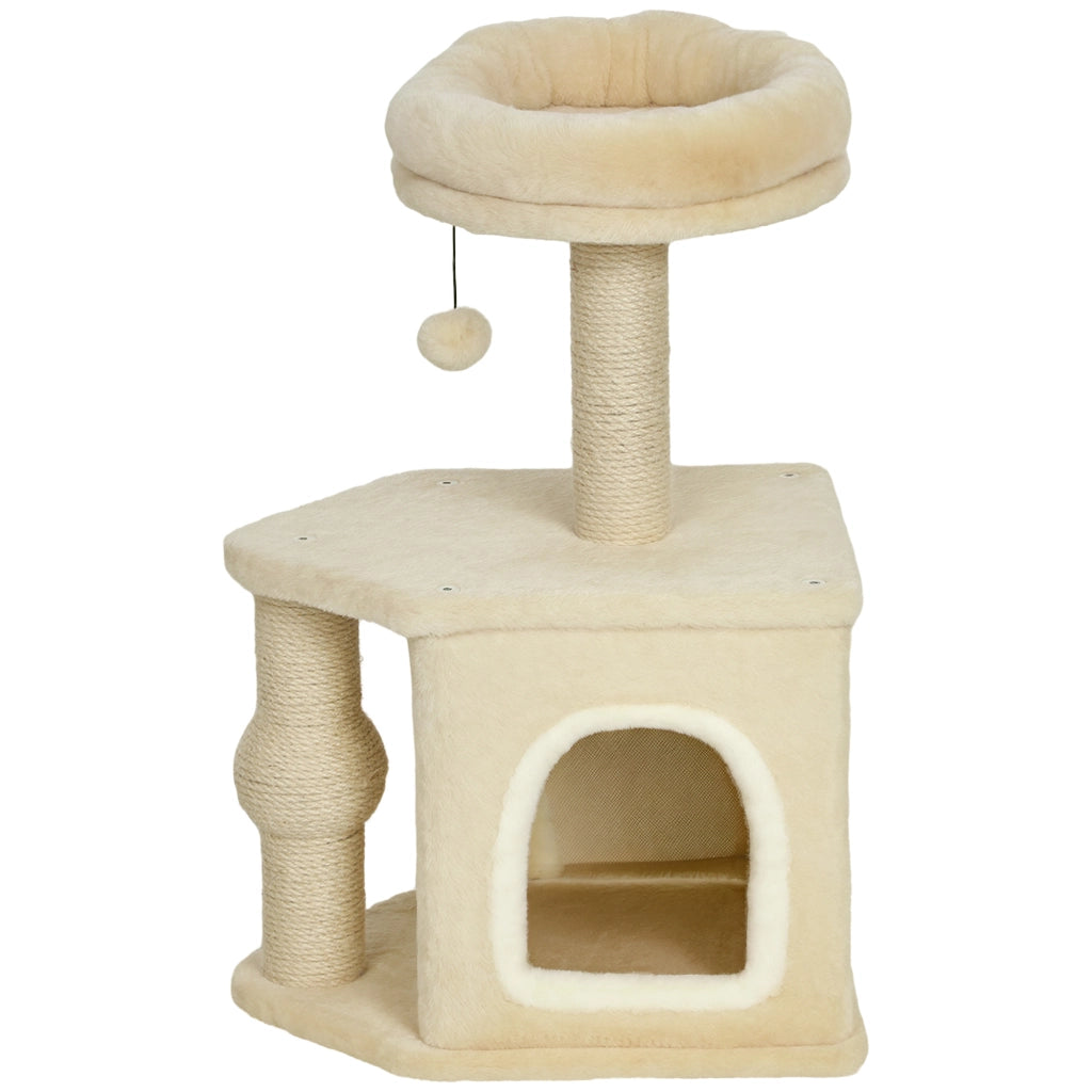 Albero per Gatti con Cuscino e Poste di Giuto ¨C zephmum ¨C Beige 66 cm