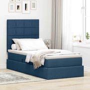 Letto con contenitore e LED con led Blu 90 x 190 cm Poliestere