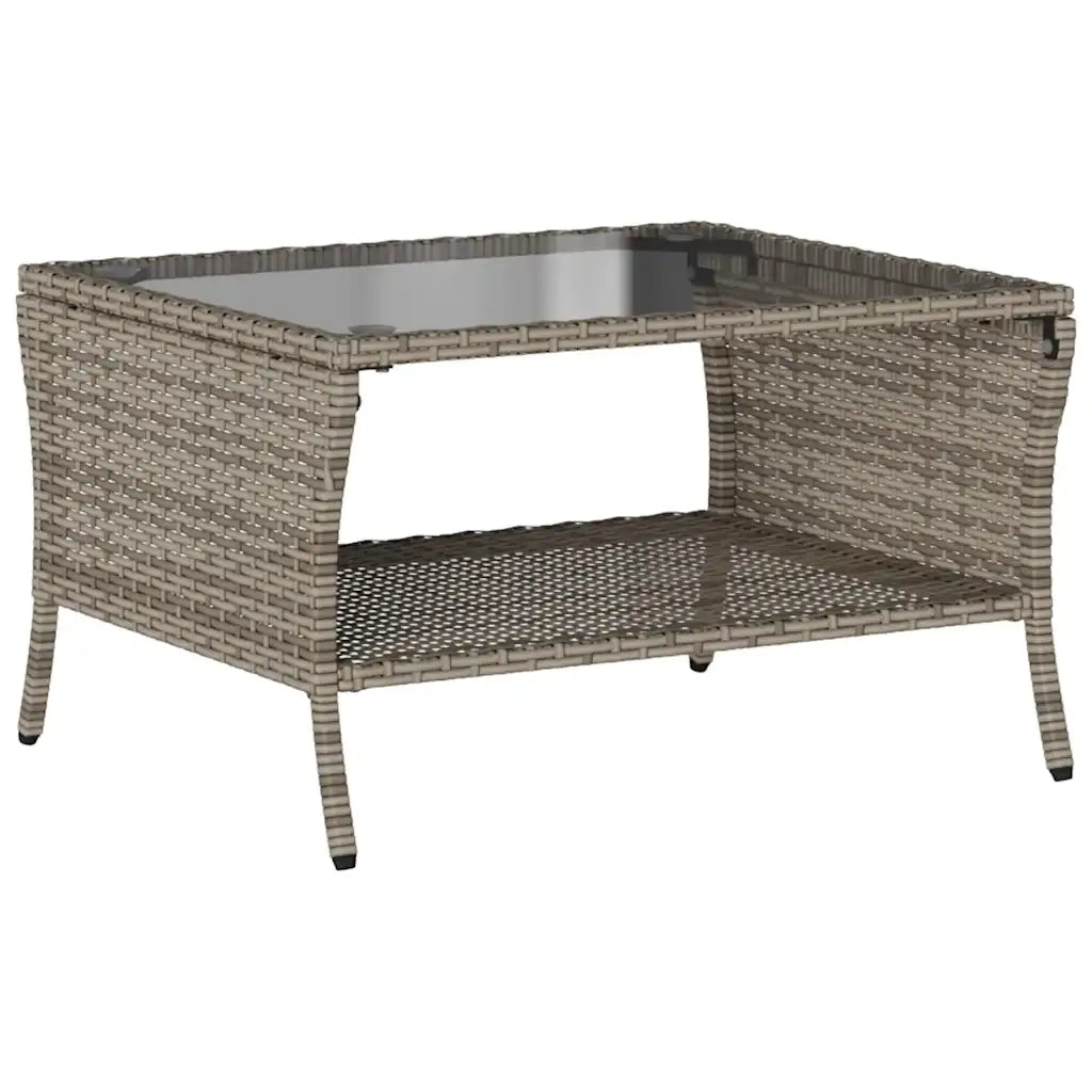 Divano da Giardino a 2 Posti Cuscini&Tavolo Grigio Polyrattan 4103847