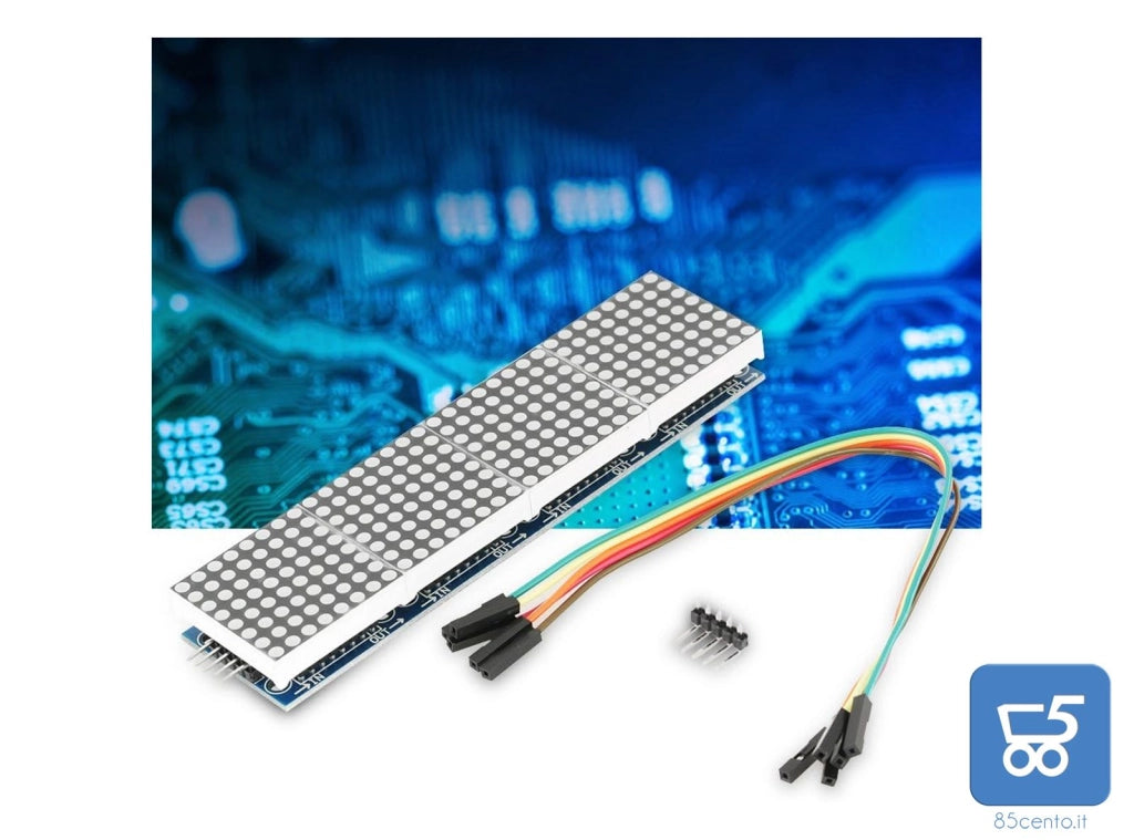 4 in 1 LED DOT Matrix Modulo Display MCU Control kit fai da te con 5 pin Line