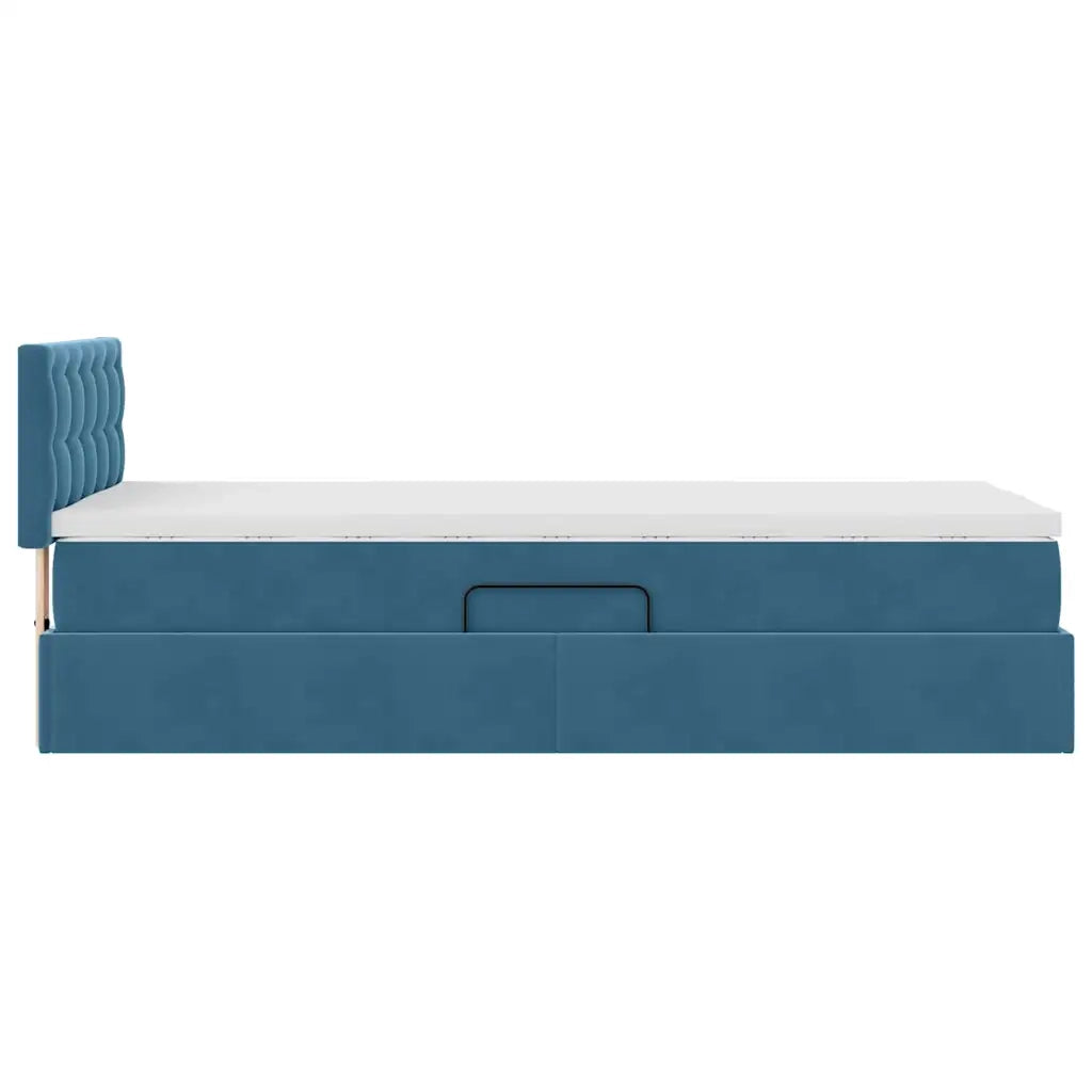 Letto con Contenitore Blu Scuro 90 x 200 cm Velluto 3370855