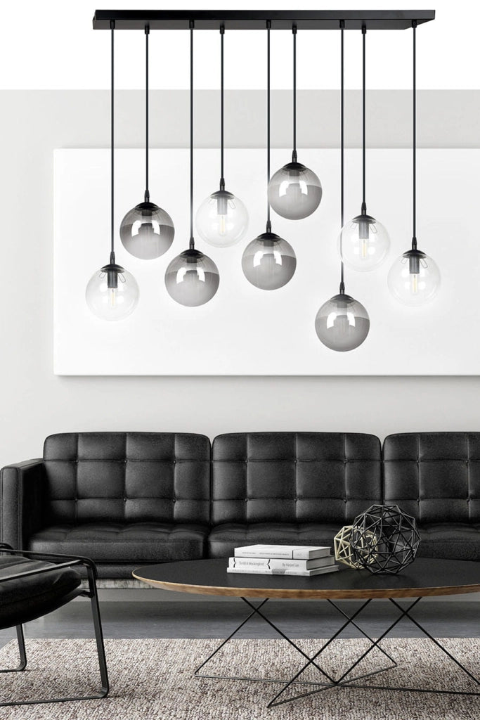 Lampadario Emibig COSMO 9 luci E14 nero multicolor