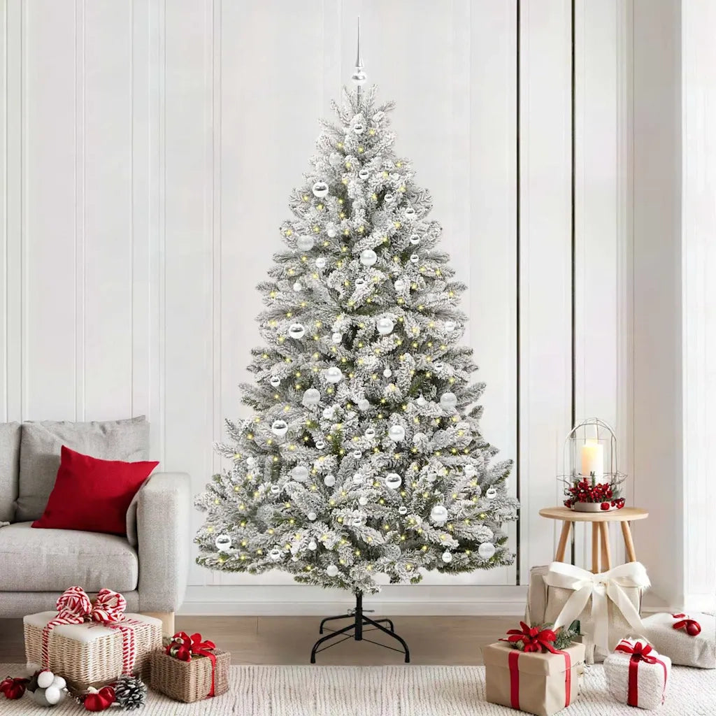 Albero di Natale artificiale con 300 LED Verde e Bianco 210 cm 3395762