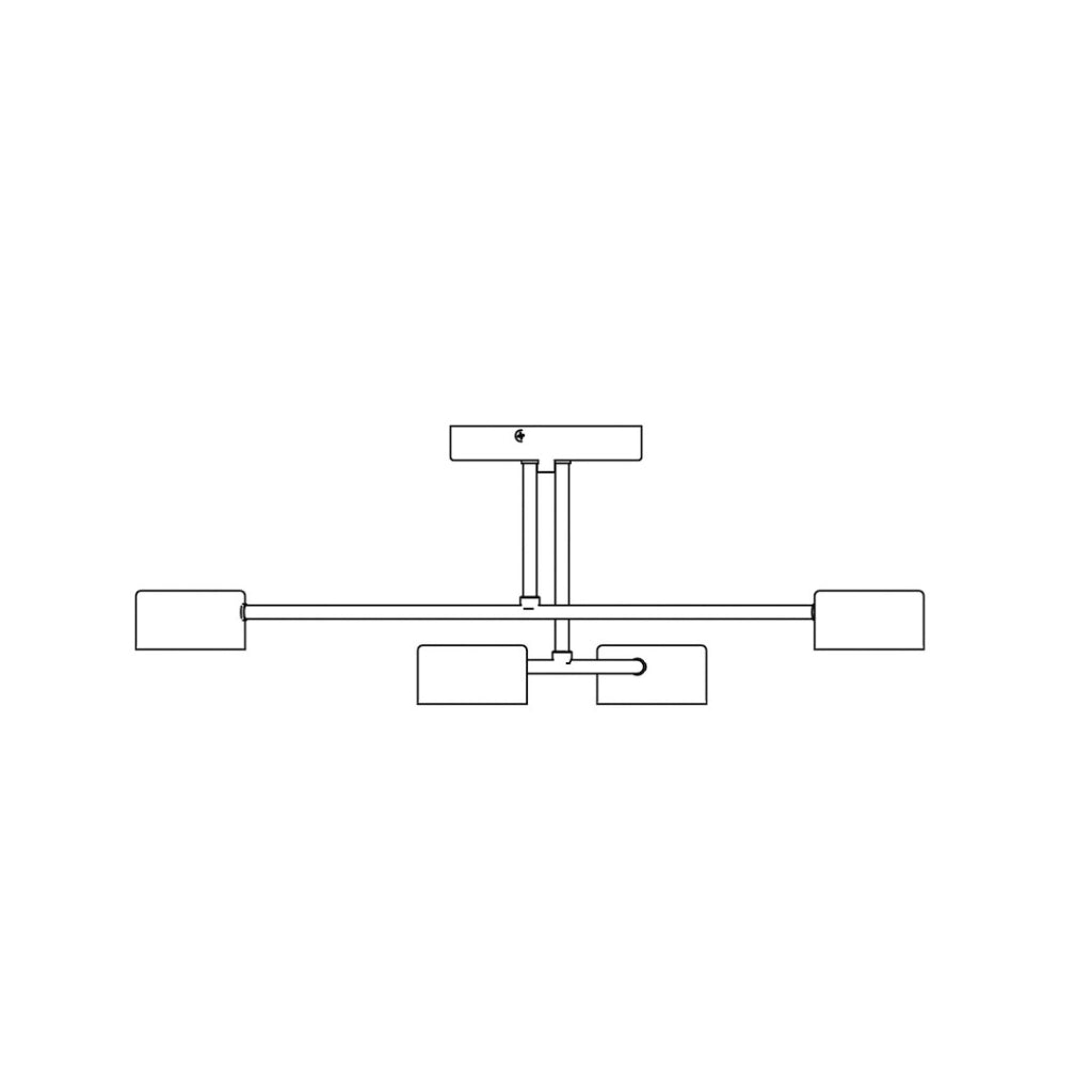 Plafoniera moderna HALO beige 4xGX53 Emibig