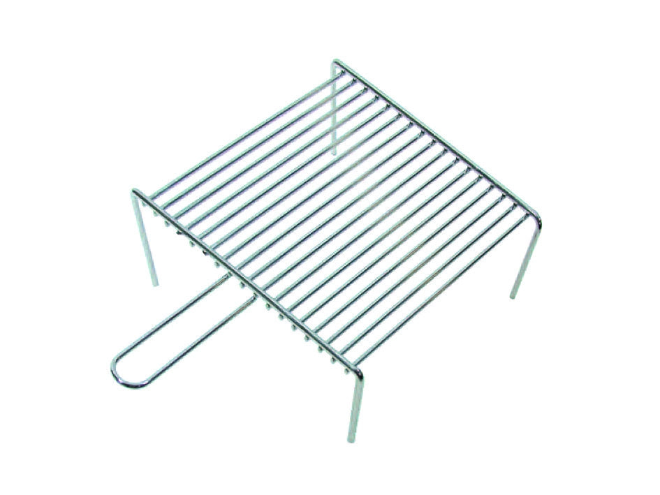 GRIGLIA PESANTE CON PIEDI 1 MANICO  cm.33x37    LAPILLO