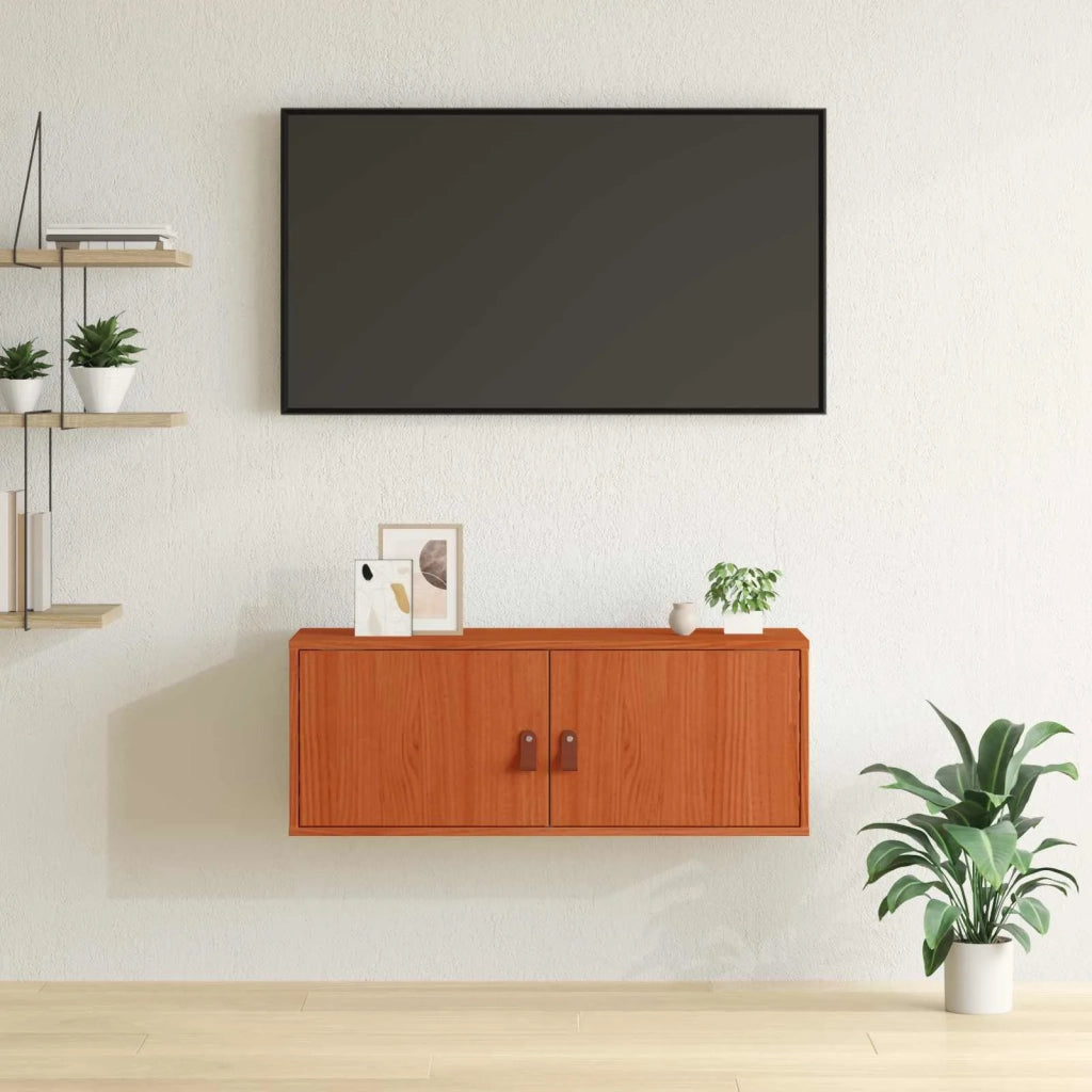 Armadietto a muro Marrone cerato 80 x 30 x 30 cm Pino massello 869948