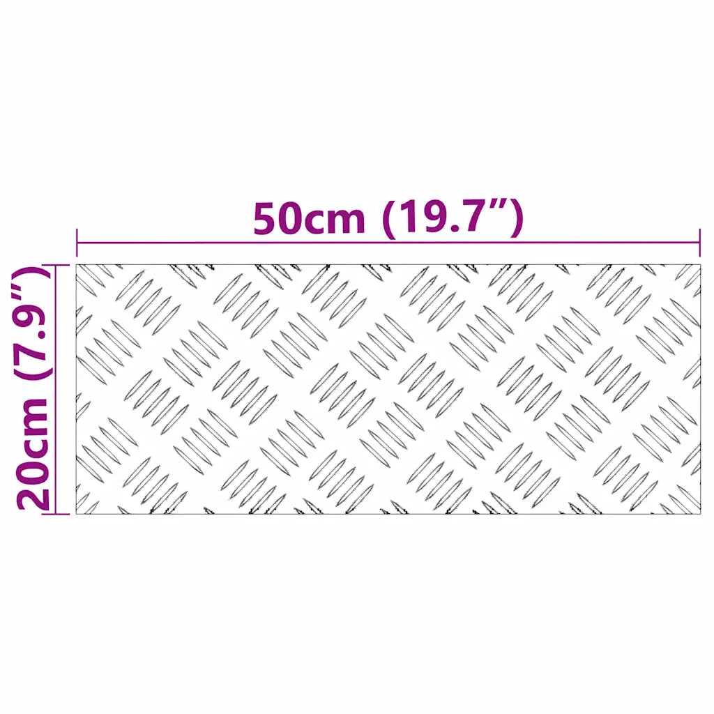 Gradini per Scale 2 pcs Argento 50 x 20 cm Alluminio 4104247