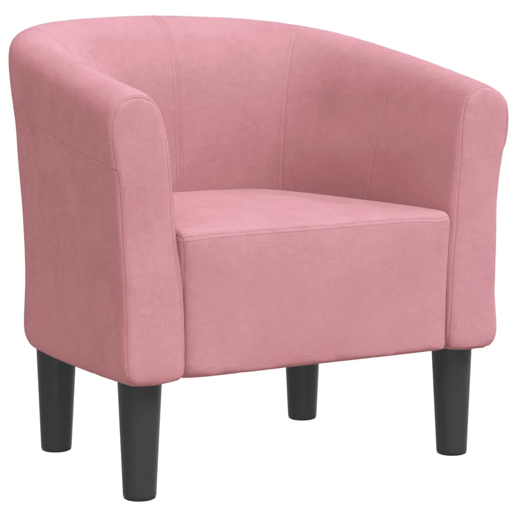 Poltrona | Sedia Relax Cabriolet Rosa in Velluto