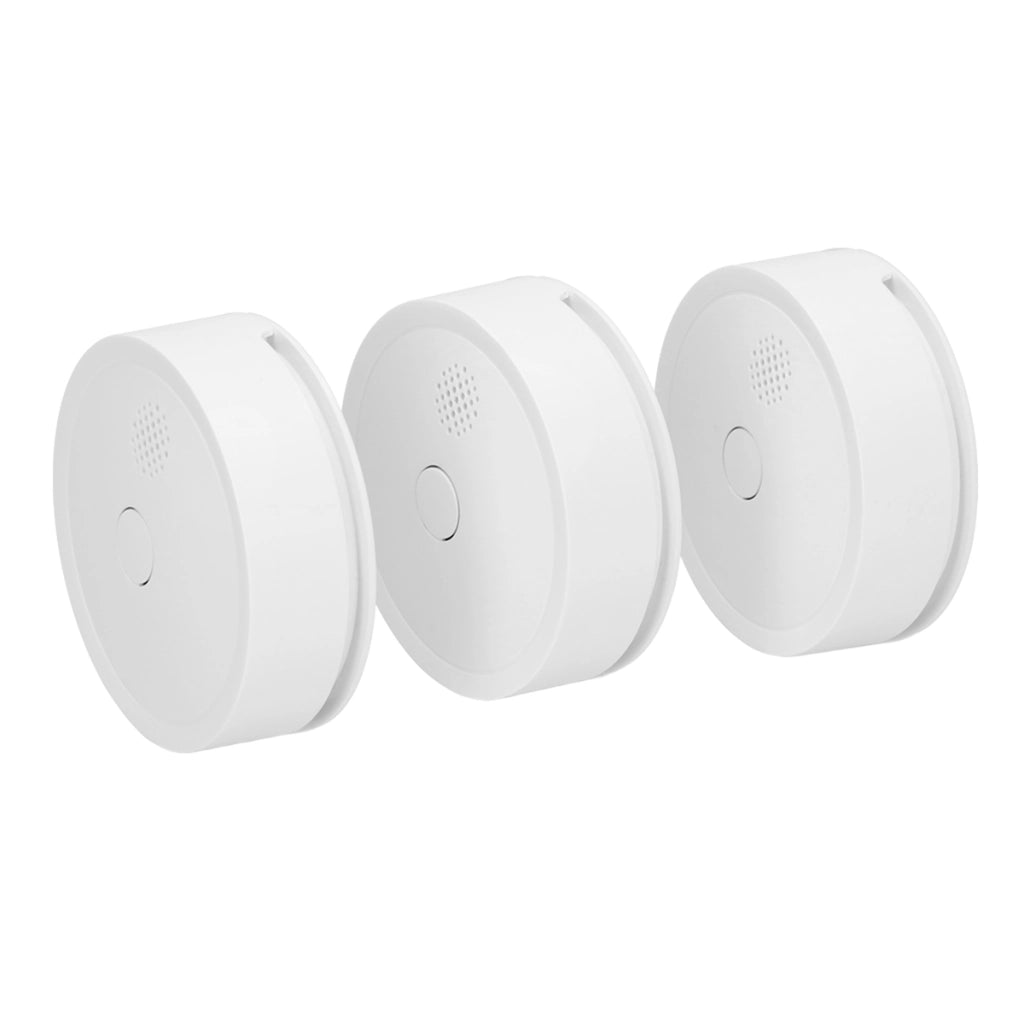 Set di 3 Rilevatori di Fumo Senza Fili 433 MHz 85dB Batteria 10 anni EN14604 Bianco Alecto