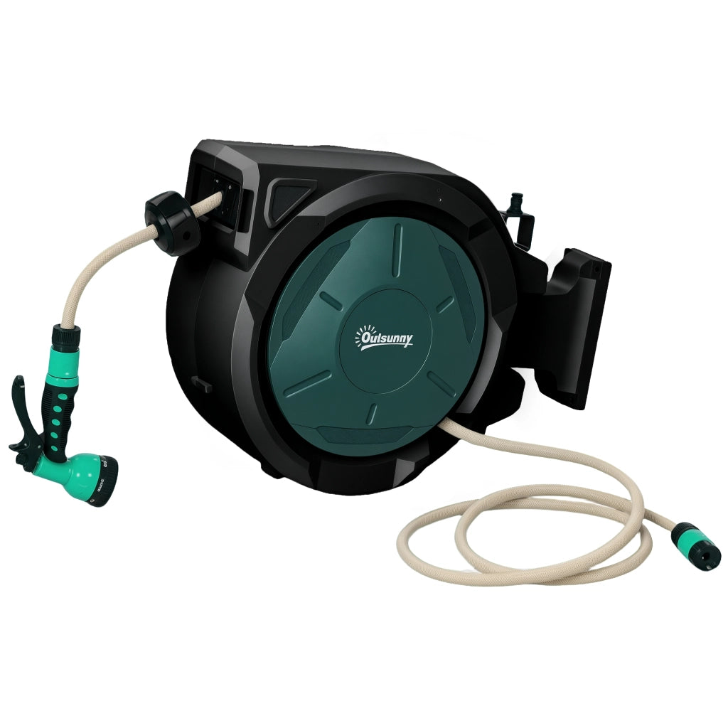 Avvolgitubo da Giardino Retrattile ¨C zephmum ¨C 30+2 m, Nero