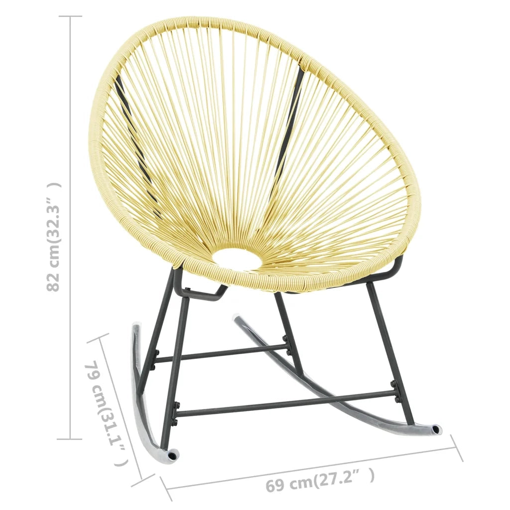 Sedia Acapulco per Giardino | Sedie da Esterno in Polyattan Beige