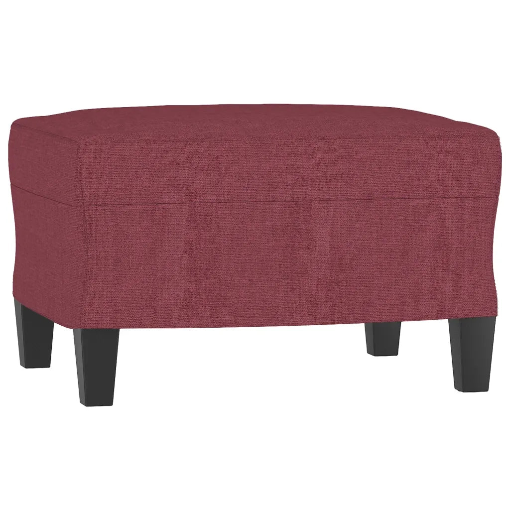 Set di Divani 3 pz con Cuscini Rosso Vino in Tessuto 3201678