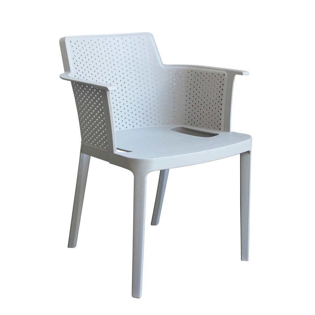 POLTRONA CATHY IN PLASTICA DI COLORE GRIGIO