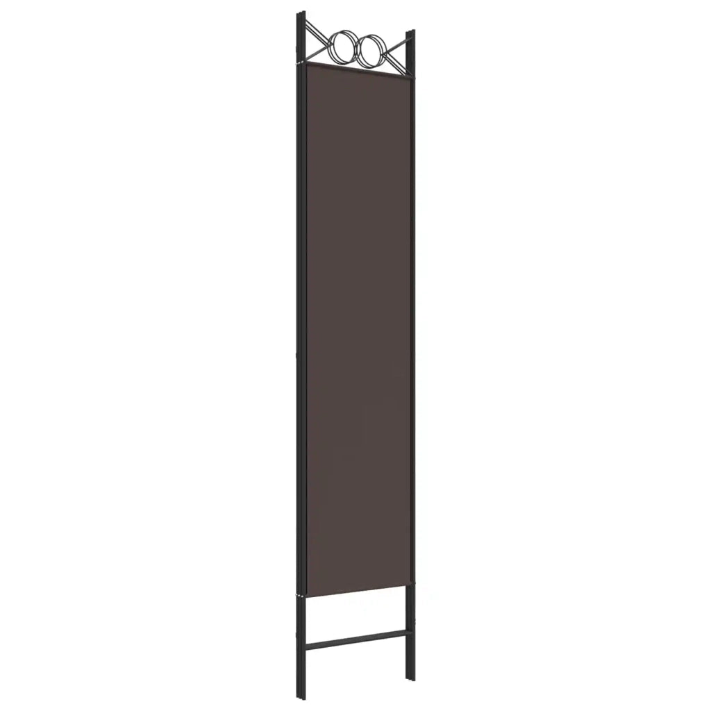 Divisorio a 3 Pannelli Marrone 120x200 cm in Tessuto 350147