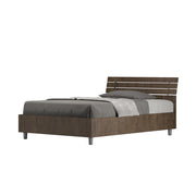 BS COM Letto una piazza e mezza con rete 120x190 testata inclinata con doghe noce