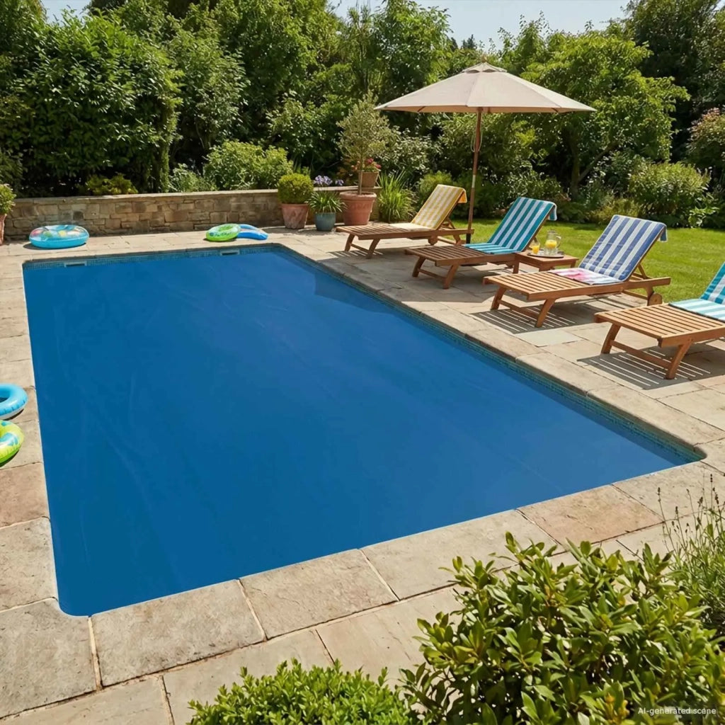 Copertura per Piscina di Alta Qualità Blu 500 × 300 cm PE 42034536