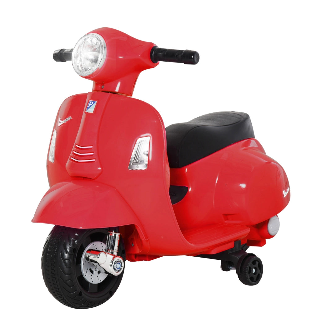 Moto Elettrica Vespa Licenza Ufficiale ¨C Xylo ¨C Bambini 18-36 Mesi, Rosso, 66.5x38x52 cm