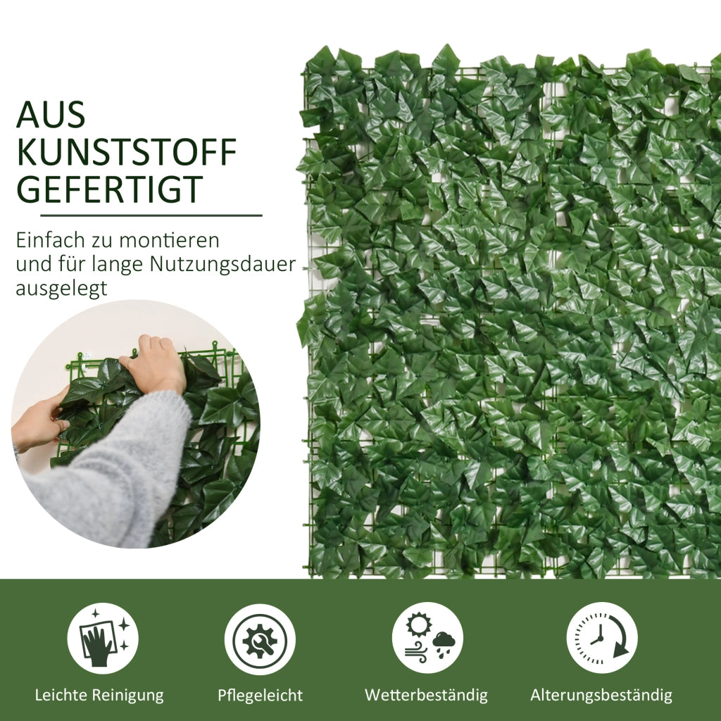 Siepe artificiale per giardino e balcone ¨C Xylo ¨C Verde, protezione UV, 300x100 cm