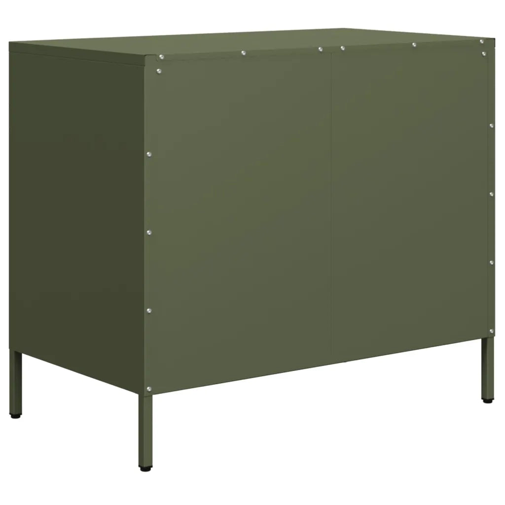 Credenza Verde Oliva 68x39x58,5 cm in Acciaio Laminato a Freddo 851296
