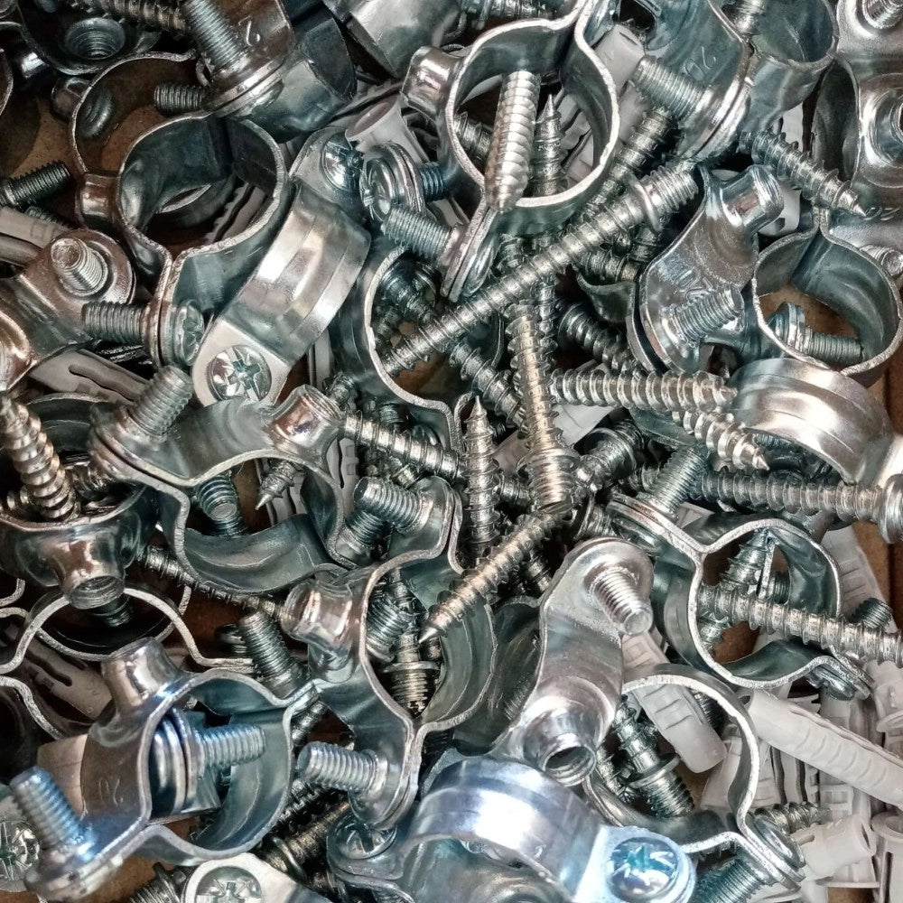 Collare reggitubo collarino zincato per fissaggio a muro tubo rame multistrato, scegli il formato  22mm 25pz