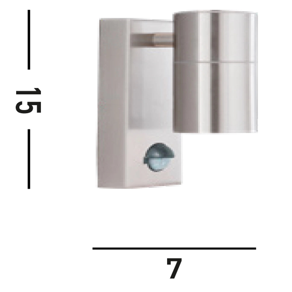 Applique Moderna Metro Acciaio Cromo 1 Luce Gu10