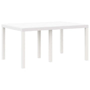 Set da Pranzo per Giardino 5 pz | Set Salotto da Giardino Bianco Rattan Polt