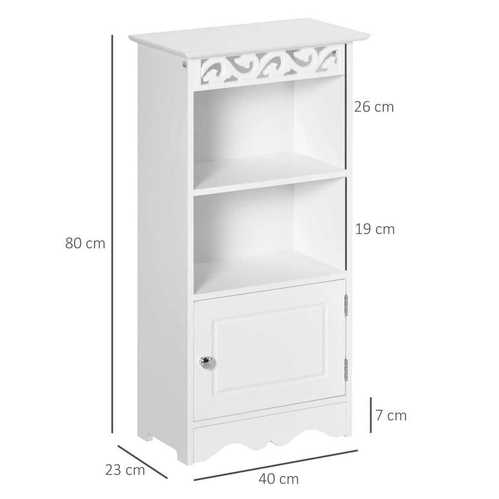Mobile da bagno ¨C zephmum ¨C MDF bianco 40x23x80 cm