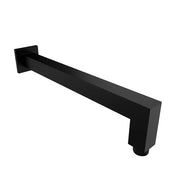 Braccio doccia a gomito in ottone nero opaco 35 cm