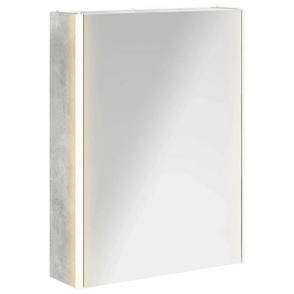 Mobiletto per specchio da bagno Grigio cemento 889234