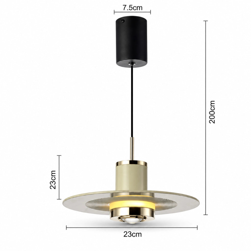 LAMPADARIO LED SOSPENSIONE MODERNO SILVER DESIGN 10W DIMMERABILE CCT LP024