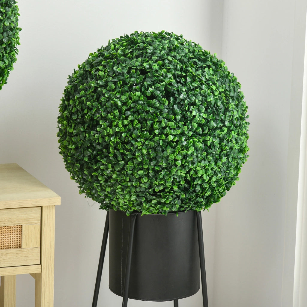 2 Palle di Bosso Artificiali ¨C Zephmum ¨C Verde, UV Resistente, per Interni ed Esterni