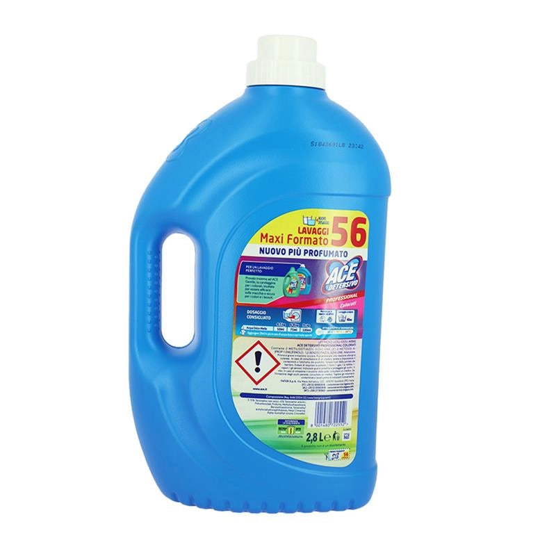 ACE DETERSIVO LIQUIDO IGIENIZZANTE PER LAVATRICE 56 LAVAGGI - PROFESSIONAL COLORATI 2,8L